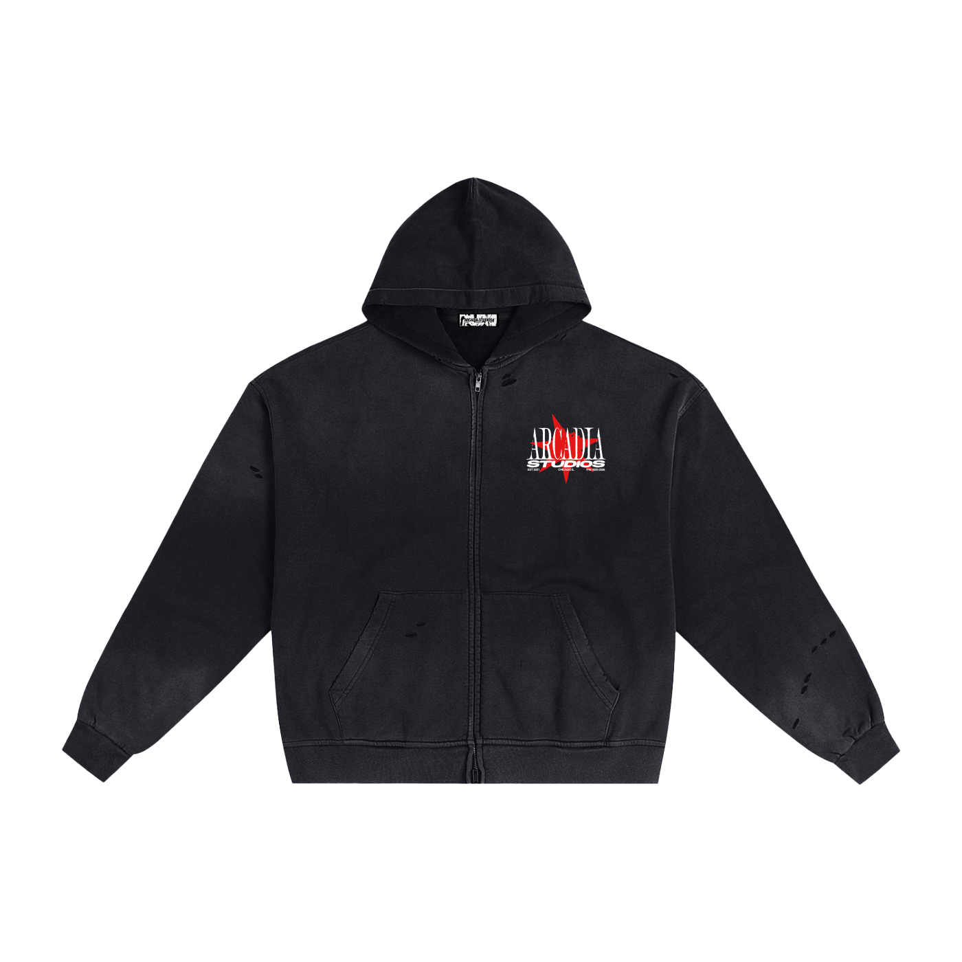 STAR ZIP UP HOODIE